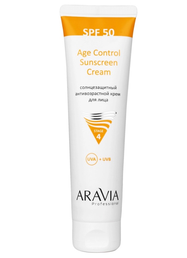 ARAVIA, Солнцезащитный анти-возраст крем для лица Age Control Sunscreen Cream SPF 50, 100 мл 6342арт