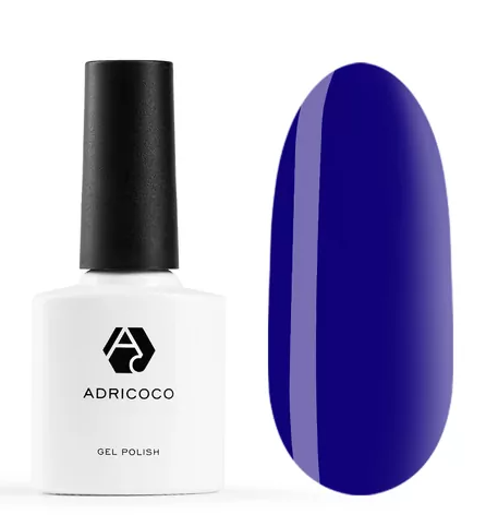 ADRICOCO, Цветной гель-лак №091 королевский синий, 8 мл