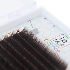 Le Maitre, Ресницы Dark chocolate "Caprice" 20 линий D 0.07 MIX  7-13 mm