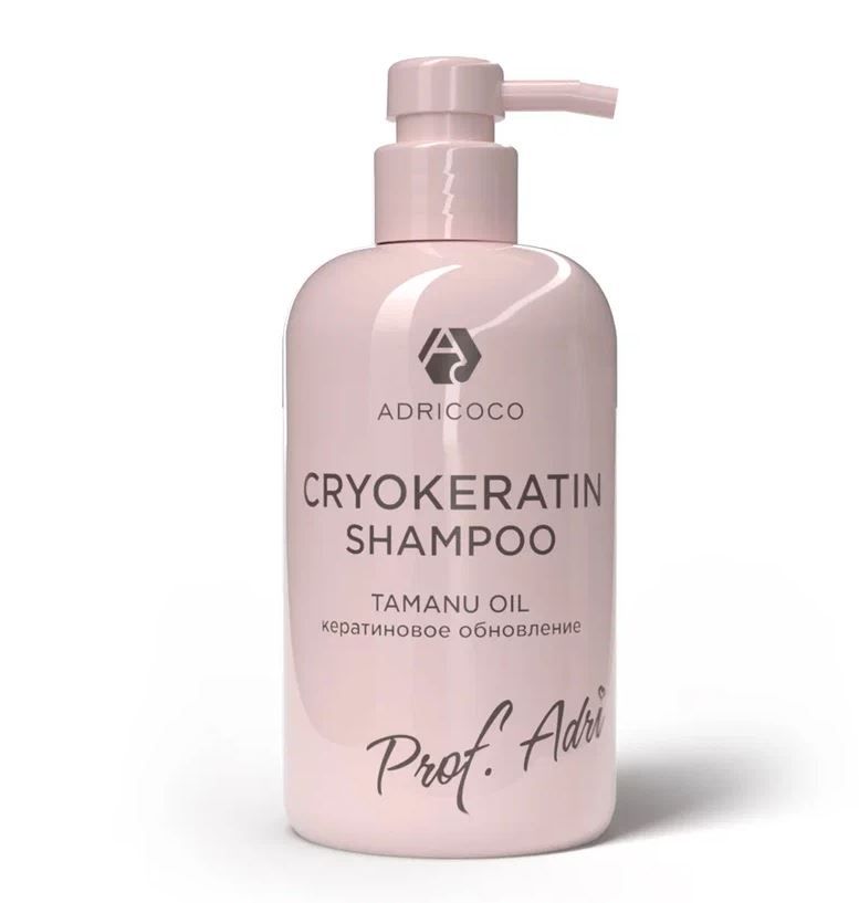 ADRICOCO, Криокератиновый шампунь для волос Prof Adri с маслом таману, 300 мл