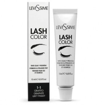 Levissime, LASH COLOR EYEBROWS, Краска для бровей и ресниц, графит 1-1, 15 мл.