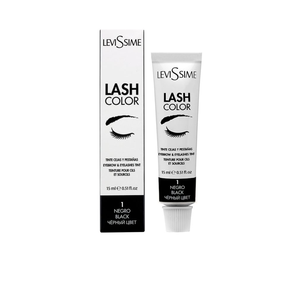 Levissime, LASH COLOR EYEBROWS, Краска для бровей и ресниц, черная 1, 15 мл. (ЧЗ)