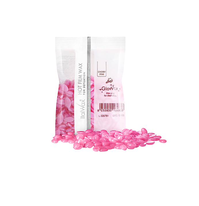 ITALWAX, Воск горячий пленочный SOLO GLOWAX Вишня гранулы, 100гр ЧЗ