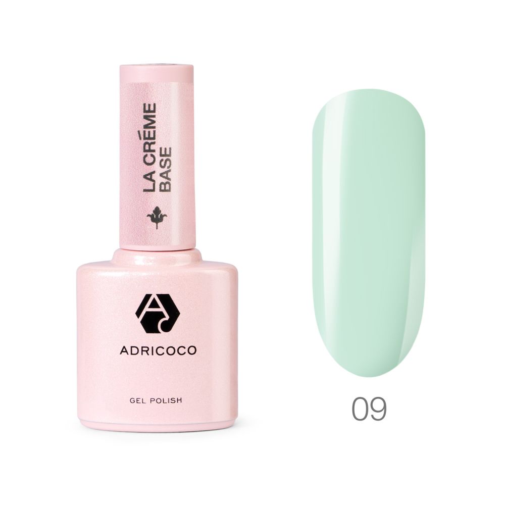 ADRICOCO, Камуфлирующая база La creme base №09 мятный мусс, 10 мл