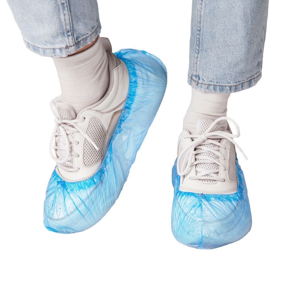 Elegreen, Бахилы стандарт п/э голубые 2,6 гр, 50 пар, арт. ЭГ-26/50