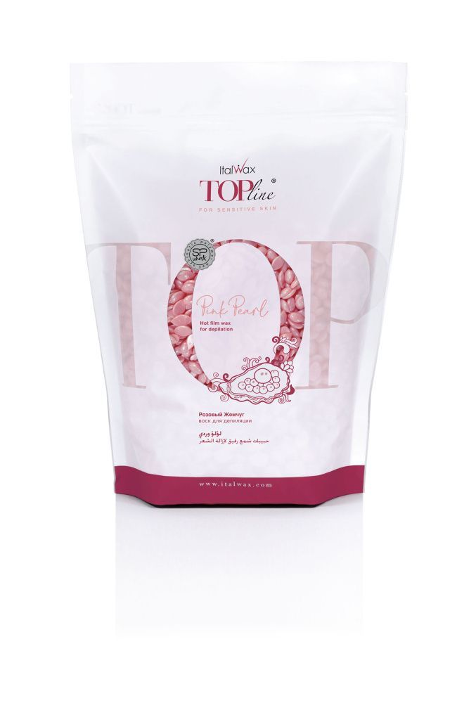 ItalWax Top Line, Воск горячий (пленочный) "Pink Pearl" (розовый жемчуг), гранулы, 750 гр (Ч/З)