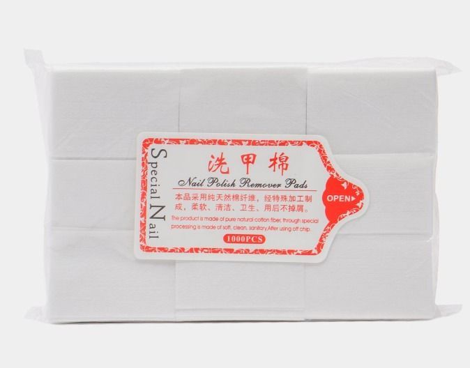 Салфетки безворосовые для маникюра, плотные белые (4х6см), уп 1000 шт