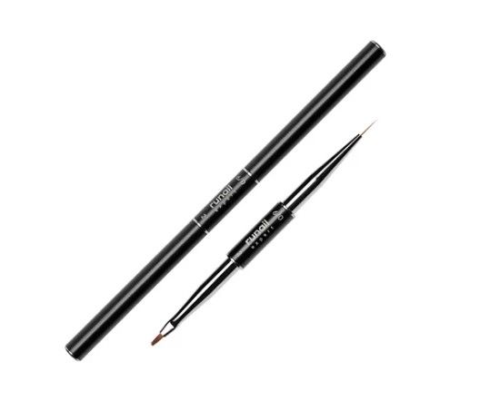 Runail, Кисть Expert двустор. для дизайна №2 мазок, №0/9 тонкая синтетика №9383