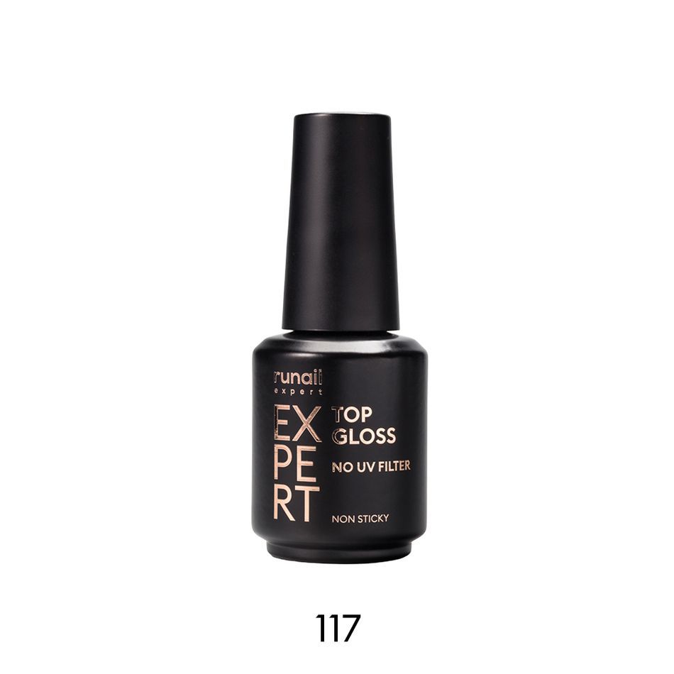 Runail, Топ глянцевый без УФ-фильтра Top Gloss Non Sticky Expert №117, 18мл флакон