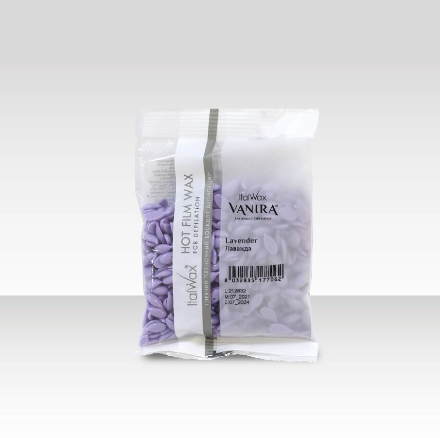 ITALWAX, Воск горячий пленочный Vanira Лаванда гранулы, 100гр ЧЗ