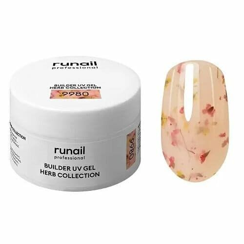 Runail, Моделирующий УФ-гель с сухоцветами BUILDER UV GEL HERB COLLECTION, 15г №9980