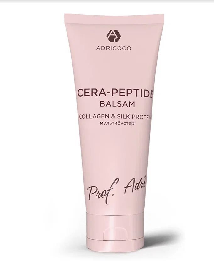 ADRICOCO, Мультипитател. бальзам-эмул. д/волос Prof Adri с комп. пептид., керамид. и коллаг, 250 мл