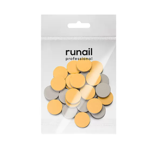 Runail, Спонж-файл для педикюрного диска, размер М(20 мм), 320 грит, 25шт. №7745