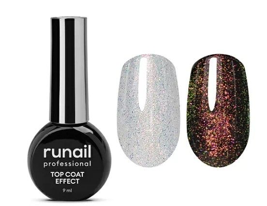 Runail, Глянцевый топ Top Сoat EFFECT OPAL AURORA, 9 мл №9910