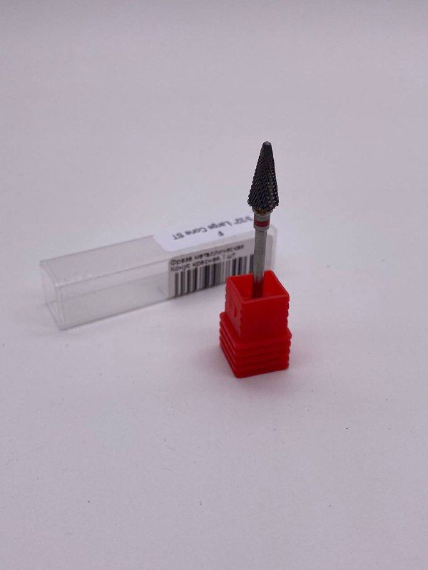 Фреза металлическая Конус красная, 1 шт