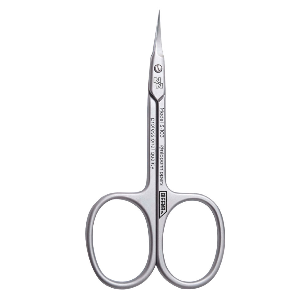 NIPPON NIPPERS, Ножницы для кутикулы матовые, длина 90мм, S-103
