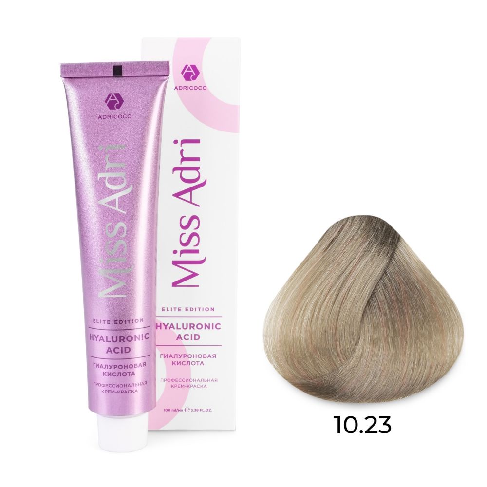 ADRICOCO, Крем-краска д/волос Miss Adri Elite Edition, 10.23 Плат.бл.перл.золот, 100 мл, арт.7673096