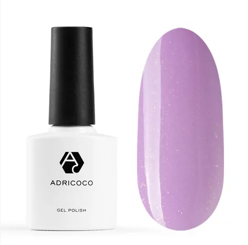 ADRICOCO, Цветной гель-лак №104 лиловый блеск, 8 мл