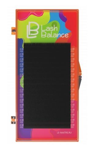 Le Maitre, Ресницы черные "Lash Balance" 16 линий C+ 0.10  9 mm