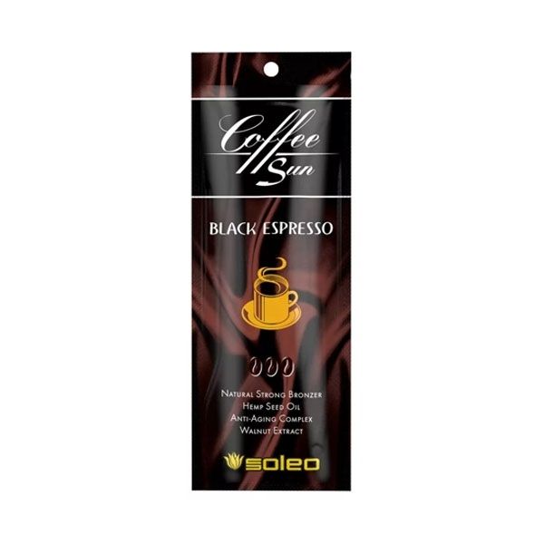 Soleo, Косметика для загара BLACK ESPRESSO бронзатор с конопляным маслом 15 мл