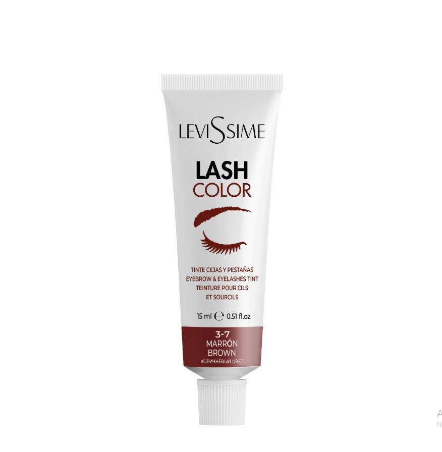 Levissime, LASH COLOR EYEBROWS, Краска для бровей и ресниц, коричневая 3-7, 15 мл(ЧЗ)