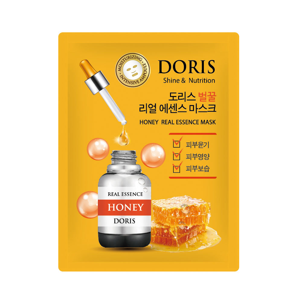 DORIS, Тканевая маска для лица МЕД HONEY Real Essence Mask, 1шт