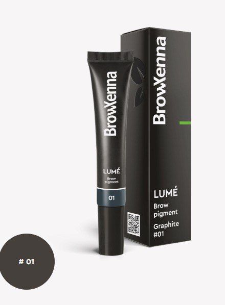 Lume, Пигмент  прямого действия для бровей гелевый 01, Graphite 15мл, 1 шт.