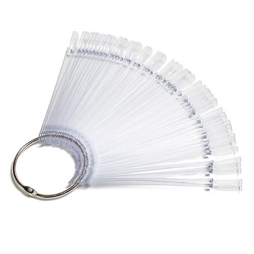 Палитра веер на кольце, ПРОЗРАЧНАЯ, 50 шт