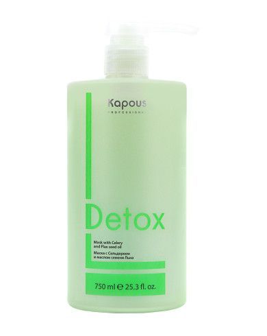 Kapous, Маска для волос с Сельдереем и маслом семени Льна "Detox", 750 мл, арт.3047