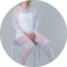 Костюм для прессотерапии DИOН (туника, брюки), р-р. 58-60, пл. 25г/м2 инд. упак. (Ч/З)