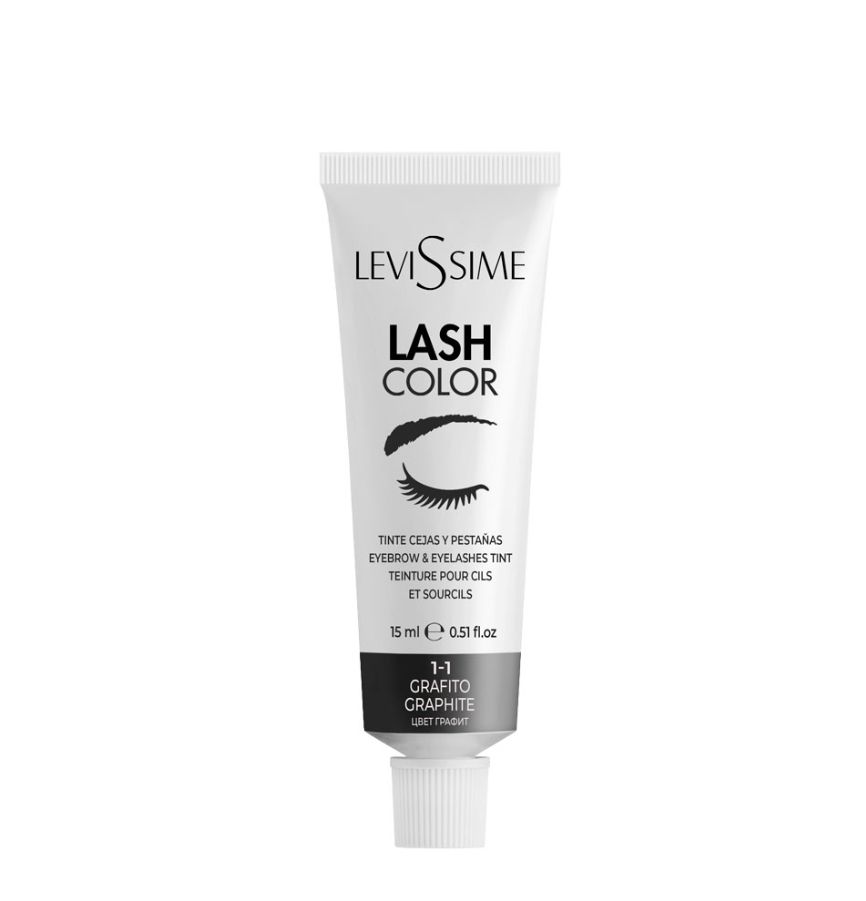 Levissime, LASH COLOR EYEBROWS, Краска для бровей и ресниц, графит 1-1, 15 мл.(ЧЗ)
