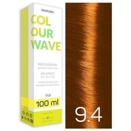 Malecula, Крем-краска 9.4 Very Ligth Copper Blond/Очень светлый медный блонд, 100мл