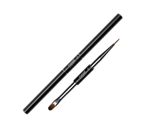 Runail, Кисть Expert двустор. для моделир. №4 овал, №1/8 тонкая, синтетика №9380