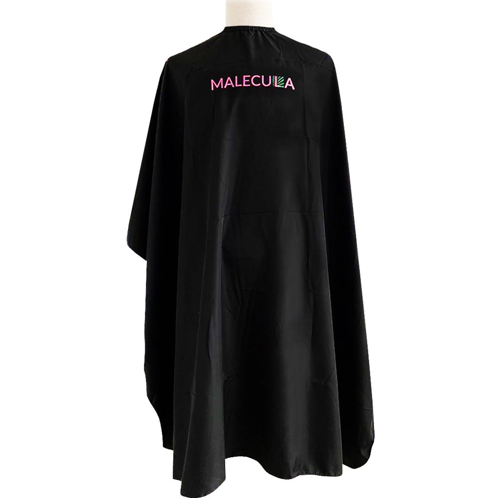 Malecula, Пеньюар черный логотип розовый с зеленым