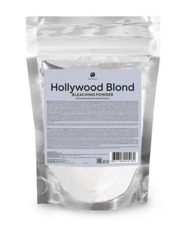 ADRICOCO, Обесцвечивающая пудра для волос Hollywood Blond, 9+ белая, 100 г