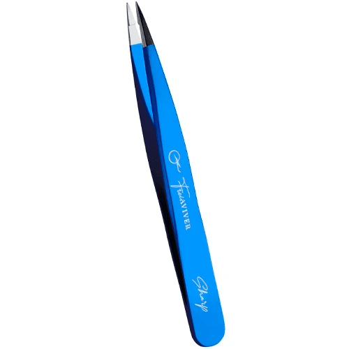 FreiAVIVER, Точечный пинцет для бровей Sharp, синий, 1шт