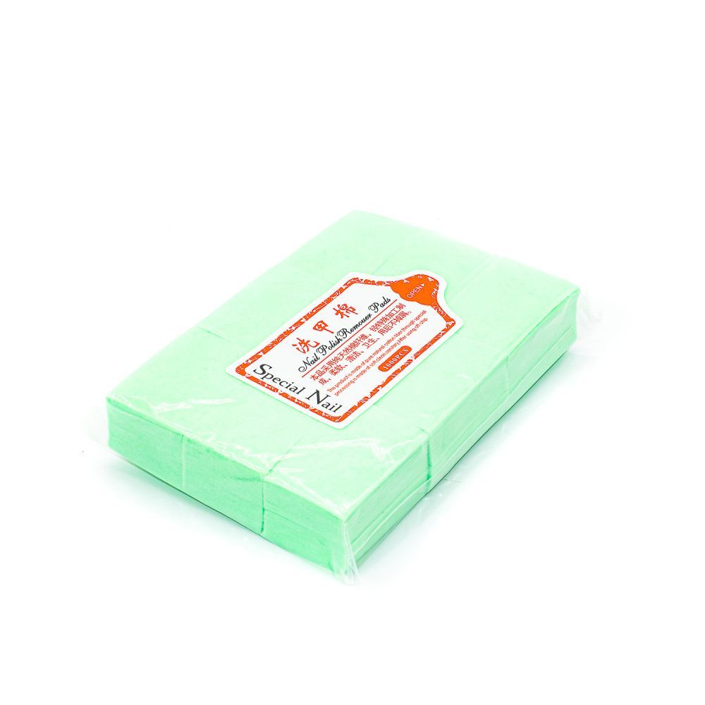 Салфетки безворсовые для маникюра, жесткие Зеленые (4х6см), уп. 540 шт.