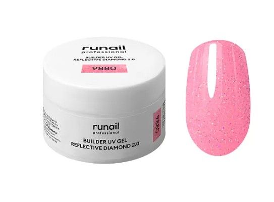 Runail, Моделирующий УФ-гель светоотражающий BUILDER UV GEL REFLECTIVE DIAMOND 2.0, 15г №9880
