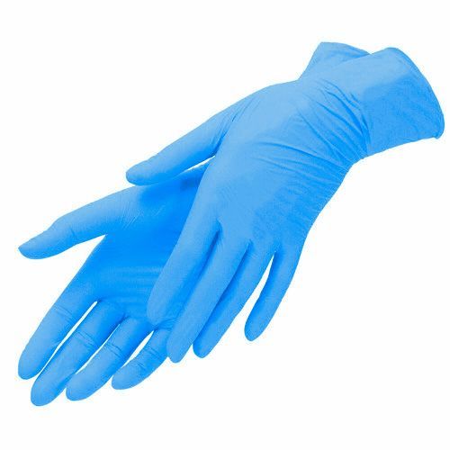 BASIC, Перчатки нитриловые текст. на пальцах S, ГОЛУБЫЕ, 50 пар (Ч/З)