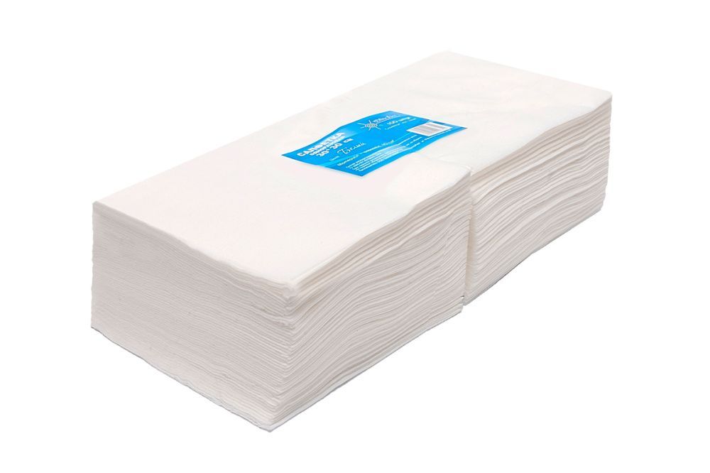 White Line, Салфетка одноразовая 30*30, спанлейс, белый 100 шт ПАЧКА