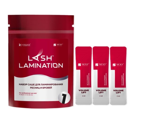 Innovator Cosmetics, Набор саше с составом #1 VOLUME LIFT д/ламинир. ресниц/бровей (3 саше по 2мл)ЧЗ