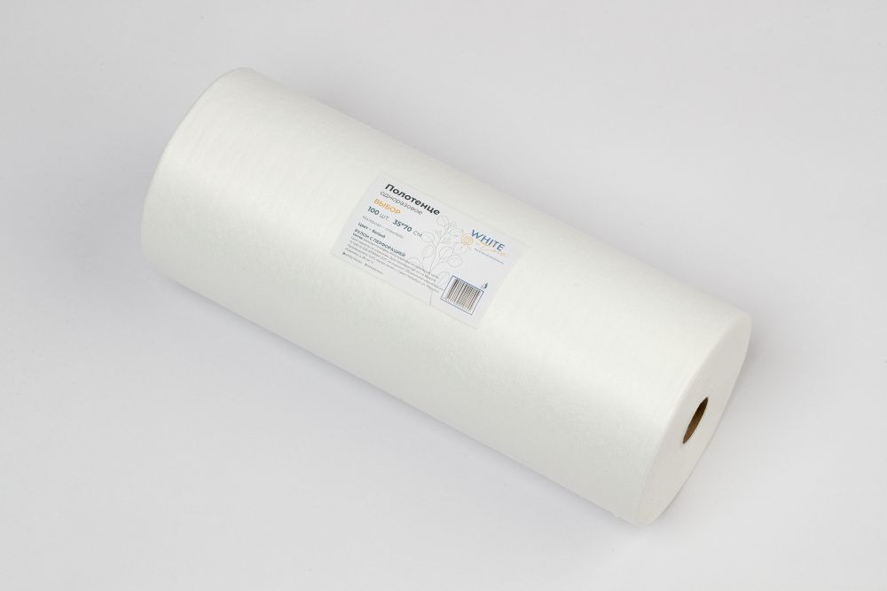 Выбор, Полотенце малое 35*70, спанлейс, белый 100 шт РУЛОН