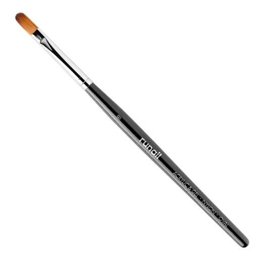 Runail, Кисть для акрил-геля Nylon Oval №8 №3979