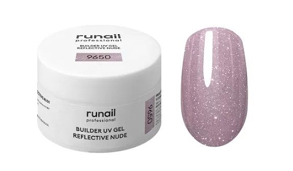 Runail, Моделирующий УФ-гель светоотражающий BUILDER UV GEL REFLECTIVE NUDE, 15г №9650