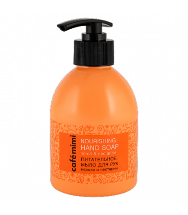 CAFE MIMI Мыло д/рук ПИТАТЕЛЬНОЕ НЕРОЛИ И НЕКТАРИН, 300 мл