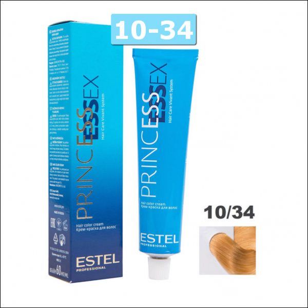 ESTEL PRINCESS ESSEX, 10/34 Крем-краска светлый блондин золотисто-медный, 60мл