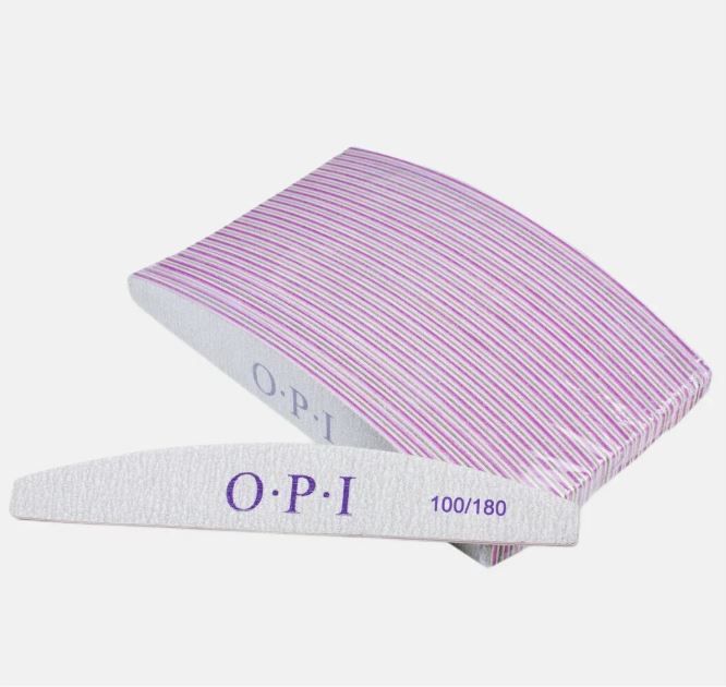OPI, ПИЛКА ПОЛУМЕСЯЦ 100/180 грит, 1 шт