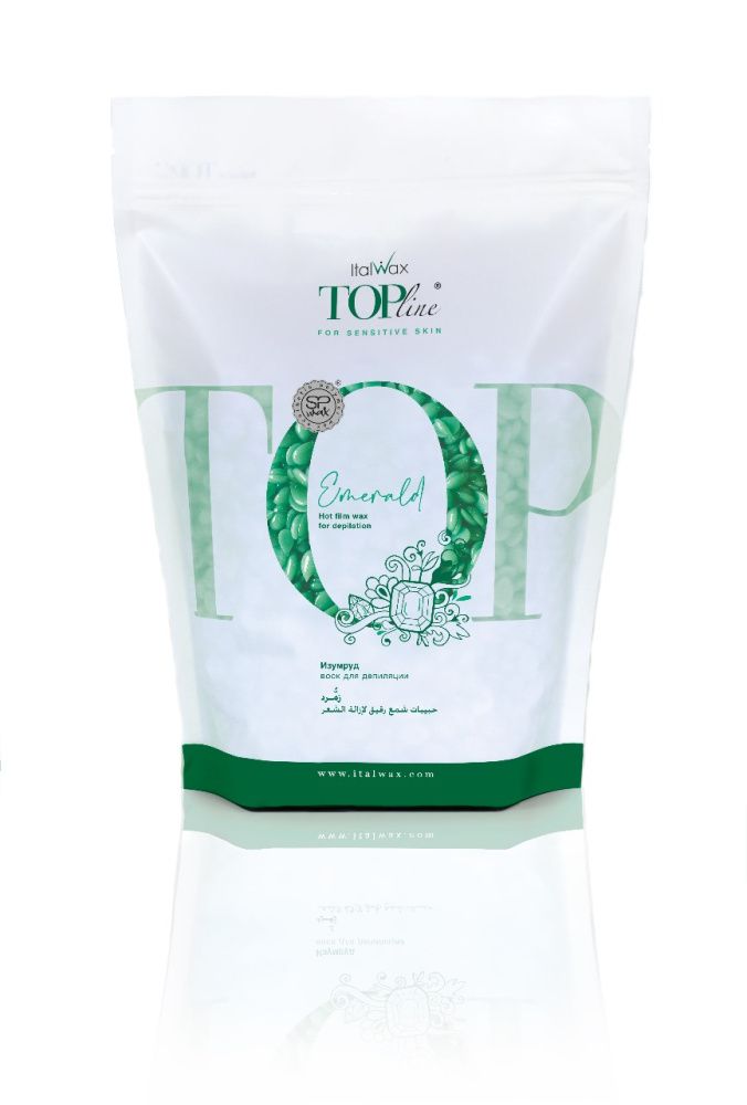 ItalWax Top Line, Воск горячий (пленочный) "Emerald" (Изумруд), гранулы, 750 гр
