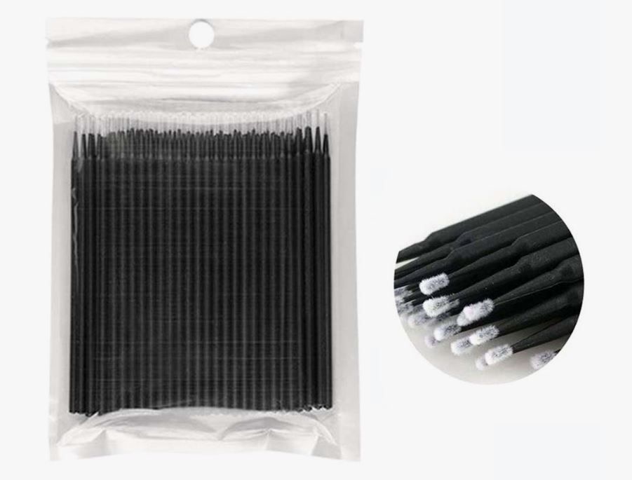 Микробраши (Черные), в пакете, размер M, 100 шт. 