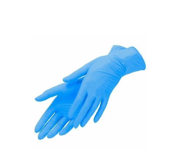 BENOVY, Перчатки нитриловые текстурированные на пальцах размер XL ГОЛУБЫЕ , 50 пар (Ч/З)